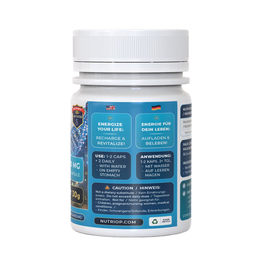 Nutriop Longevity® Pure-NMN Nicotinamid-Mononukleotid Extreme Potenz 500mg Kapseln (x30) - 15 Gramm-1