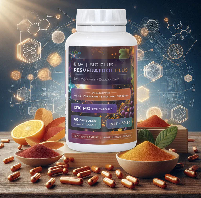Resveratrol PLUS – Quercetin, Fisetin, Curcumin, Piperin | 60 Kapseln