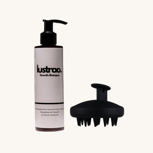 Lustrao Stimulating Wash Kit – Haarwachstum Shampoo & Kopfhaut-Massager