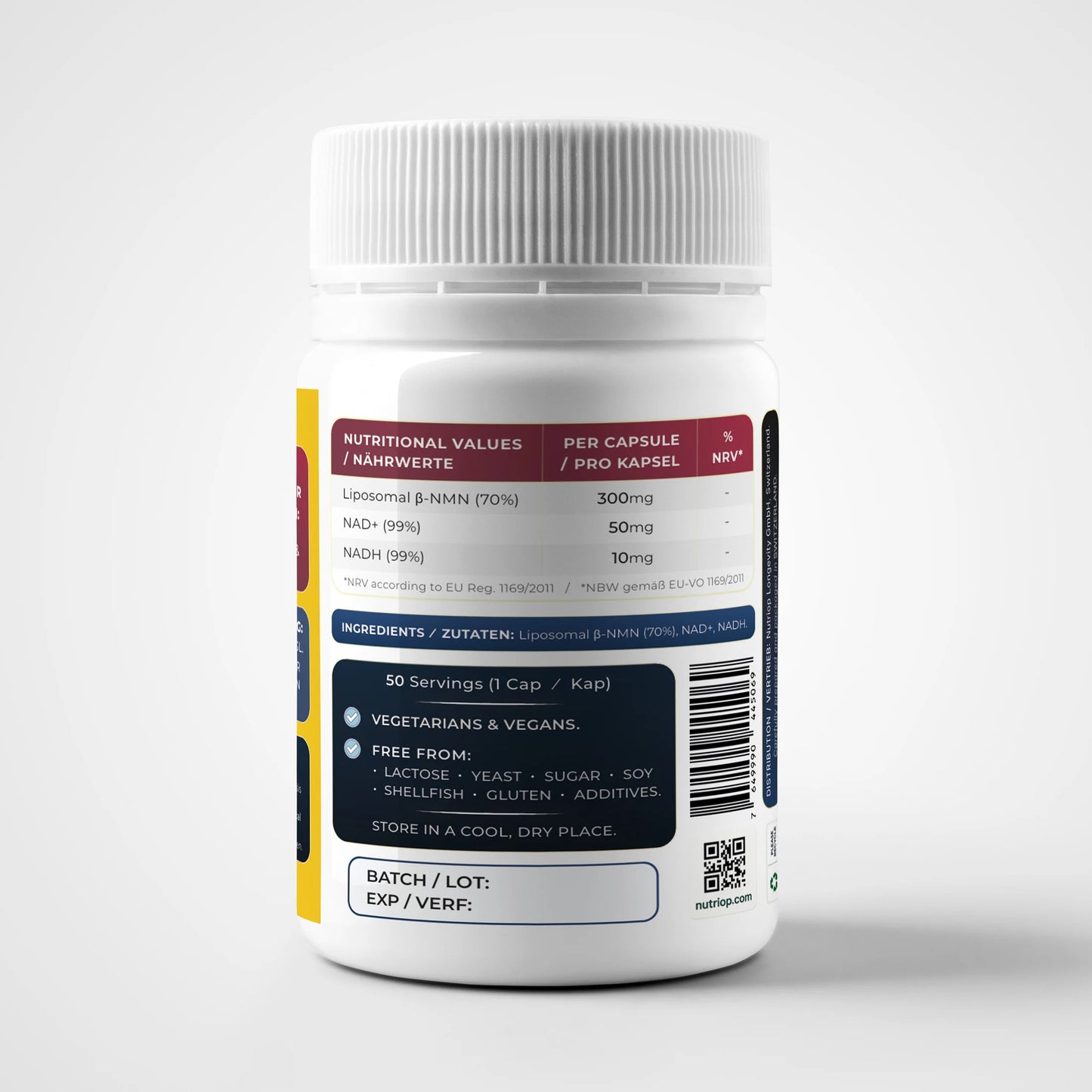 NMN PLUS + NADH & NAD+ | 50 vegane Kapseln