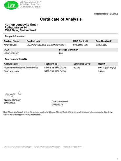 Nutriop Longevity® Vitality-X™ Ultra Pure-NMNH NAD+-Formel mit maximaler Stärke | 380 mg x 45 Langlebigkeitskapseln | 17,10 g-4