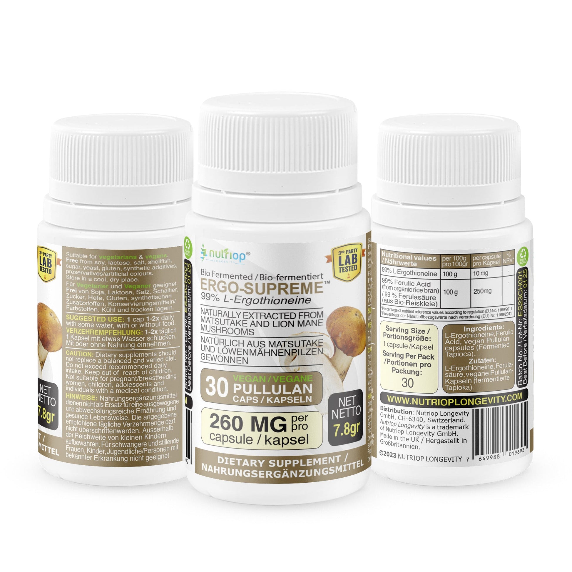 Biofermentiertes Nutriop Longevity® ERGO-SUPREME - 10 mg pro Portion - 30 Portionen-2