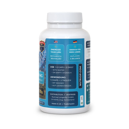 Pure-NMN Nicotinamide Mononucleotide – Extreme Potency 500mg Capsules (60 count) 