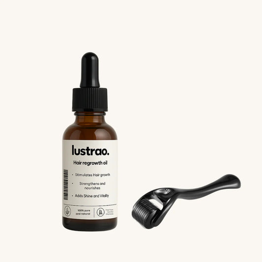 Lustrao Growth Boost Duo – Haarwachstum-Set mit Regrowth Oil & Derma Roller 0.25 mm