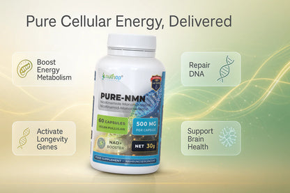 Pure-NMN Nicotinamide Mononucleotide – Extreme Potency 500mg Capsules (60 count) 