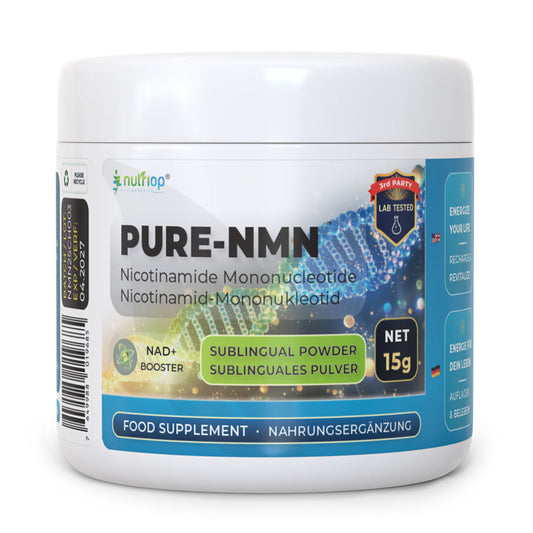 Nutriop Longevity® PURE-NMN Nicotinamid-Mononukleotid Extreme Potenz sublinguales Pulver - 15 Gramm-0